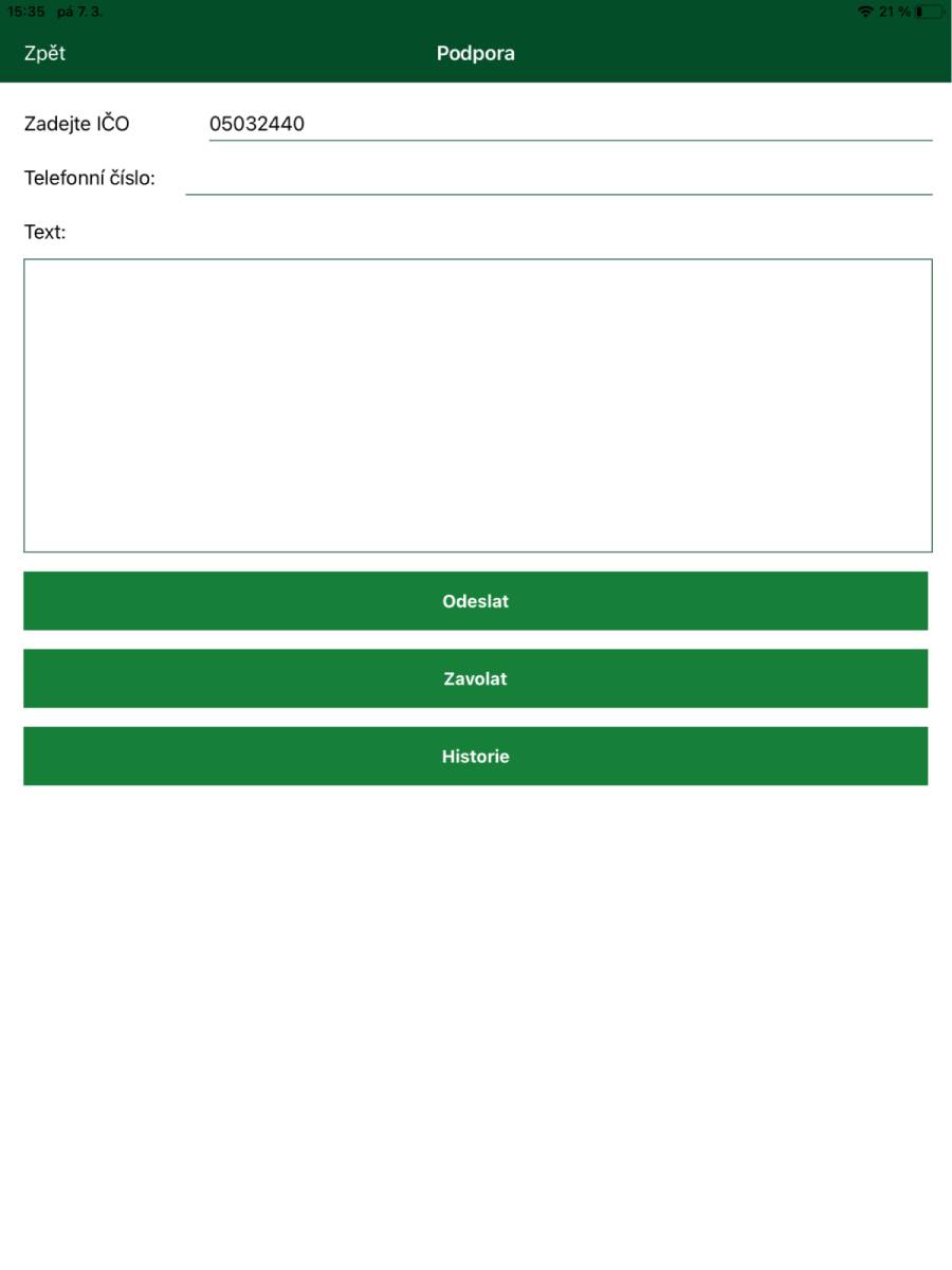 Podpora aplikace EcoPOS